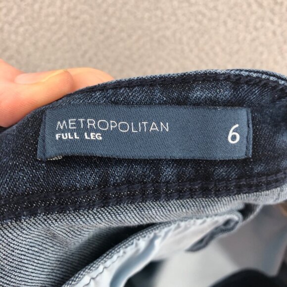 J Jill Jeans Womens 6 Blue Dark Wash Denim Metropolitan Full Leg Straight Casual - Picture 10 of 13